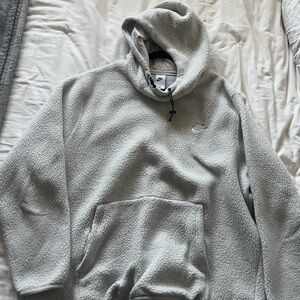 Nike white gray Fleece Pullover